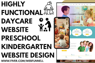 build kindergarten, daycare, preschool, childcare and assisted living website