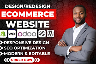 design redesign wix, wordpress, squarespace, shopify godaddy odoo website design