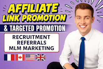 promote affiliate referrals link promotion, mlm recruitment, mlm affiliate link
