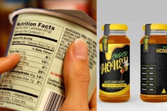 create label design, products label, supplements label, food labels