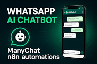 build a whatsapp ai chatbot with manychat chatbot and n8n automation