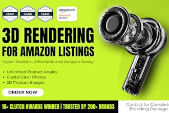 3d product rendering for amazon listing or 3d rendering amazon product images