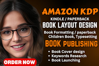 do epub kindle formatting, book interior design, paperback book image design
