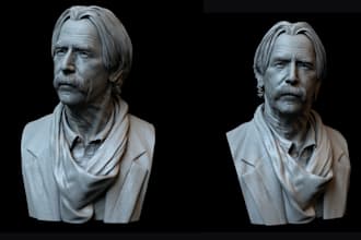 sculpt 3d head bust, 3d facemask, miniature and head bust for 3d printing