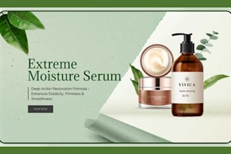 build beauty skincare website for face cleansers, moisturizers, cosmetics