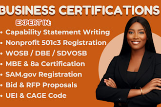 do samgov registration, uei, cage code, mbe, 8a, wosb, and nonprofit setup