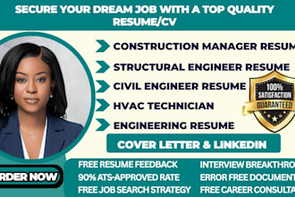 write a structural engineer resume, civil engineer, construction manager resume