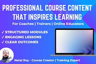 write professional course content and training modules for your online program