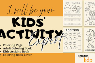design kids worksheet kids workbook kids activity book kdp coloring book