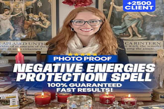 remove negative energy blockage hex curse, cleansing and protection spell
