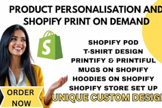 create shopify store teeinblue product personalize shopify store design