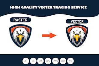 vectorize image, vector tracing, redraw logo