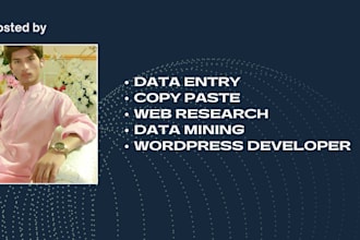 do data entry, copy paste, wordpress designer and redesigner