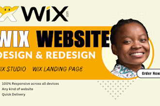 build wix website, wix website redesign wix landing page or wix studio website