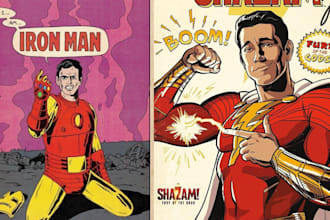 draw retro comic book style, comic book panel, comic book cover, comic book art