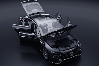 reinvent 3d vehicle,dnd car,fivem car,glb model,truck prototype,blender,animate