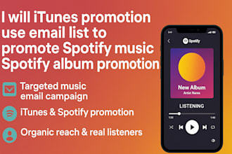 itunes promotion use email list to pr0mote spotify music spotify album promotion