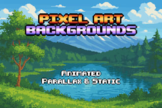 create detailed pixel art backgrounds and environments