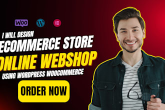 design, build ecommerce online store and webshop, woocommerce wordpress website