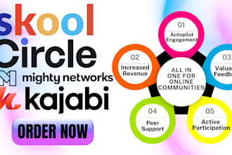 setup kajabi cirlce so skool mighty network to grow your online community