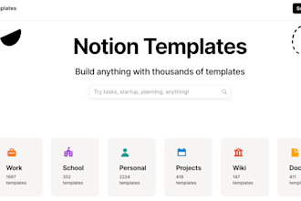 create fully customized notion templates for your business or personal workflow