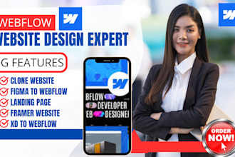 design redesign develop responsive webflow website figma to webflow to xd clone