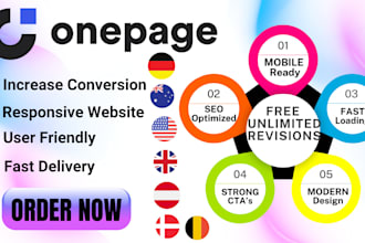 build a high converting landing page on onepage dot io onepage website