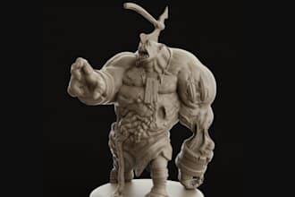 fantasy creature,3d miniature,monsters,3d ,wargames,board games 3dgame character