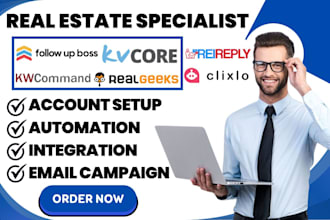 do real geeks keller williams command follow up boss clixlo kvcore rei reply crm
