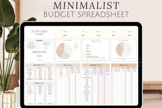 create custom excel spreadsheet, google sheet, excel vba, budget tracker planner