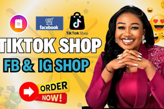 setup tik tok shop instagram shop set up facebook shop tiktok dropshipping shop