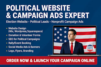 design political website political campaign political leads social media ads