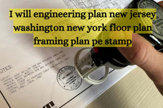 engineering plan new jersey washington new york floor plan framing plan pe stamp