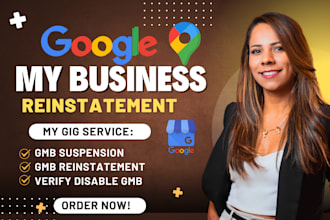 reinstate, suspended google my business listing, verify disable gmb profile