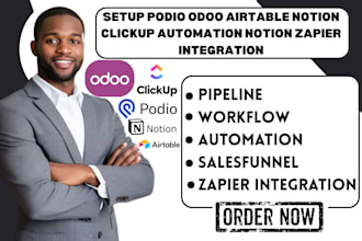 setup podio oddo airtable dotion clickup automation notion zapier integration