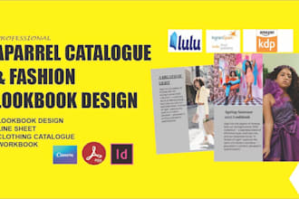 create apparel catalog, line sheet, fashion lookbook, and clothing catalogue