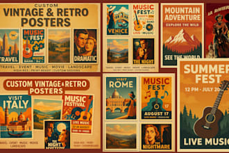 do vintage poster travel event landscape music movie poster retro vintage poster