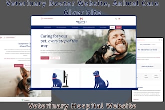 create pet care and animal care website, veterinary doctor website