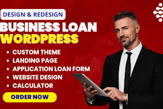 design business loan lending website, mortgage, mca website, finance website,