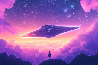make scifi or fantasy digital art illustration