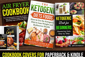 design professional cookbook cover and recipe book layout for print and digital