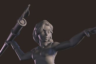 sculpt 3d miniature character, cut and key, action figure,tabletopt,3d printing