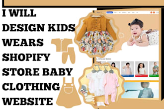 design baby clothing shopify store kids wear website
