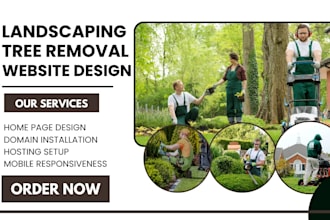 design landscaping lawnmowing tree removal irrigation fence installation website