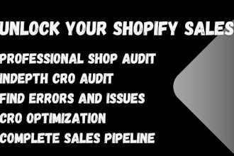 do shopify store audit, SEO to increase conversion rate with cro optimization
