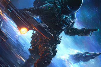 make  a sci fi character art and sci fi character