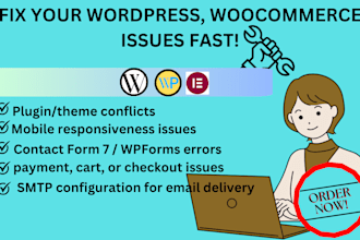 fix wordpress errors, bugs, broken contact forms, and woocommerce issues