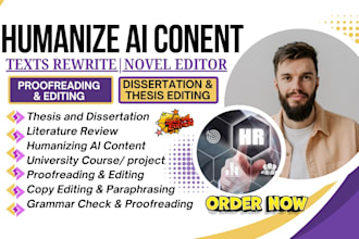 do book editing, formatting proofreading humanize ai content paraphrase chatgpt