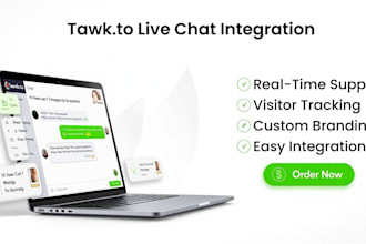 integrate and customize tawk live chat on your website for real time support