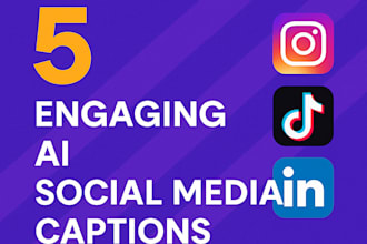 write 5 engaging social media captions using ai